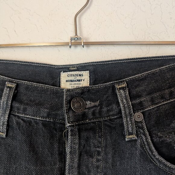 COH Vintage Liya High Rise Classic Fit Distressed Crop Jean, Dark Tempest - Picture 5 of 13